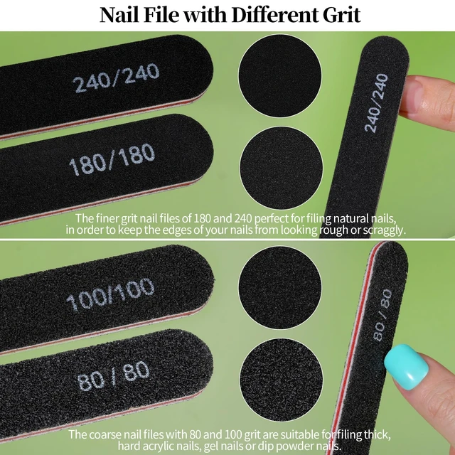 Alt view image 2 of 7 - Nail File Kit, Nail File, 15 PCS Emery Boards For Nails, Fingernail Files, Nail Files For Natural Nails, Nail Filer, Cuticle Trimmer, Cuticle Pusher, Manicure Tools, Nail Care Kit, Nail Tools