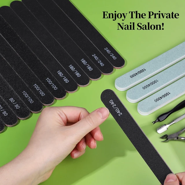 Alt view image 7 of 7 - Nail File Kit, Nail File, 15 PCS Emery Boards For Nails, Fingernail Files, Nail Files For Natural Nails, Nail Filer, Cuticle Trimmer, Cuticle Pusher, Manicure Tools, Nail Care Kit, Nail Tools