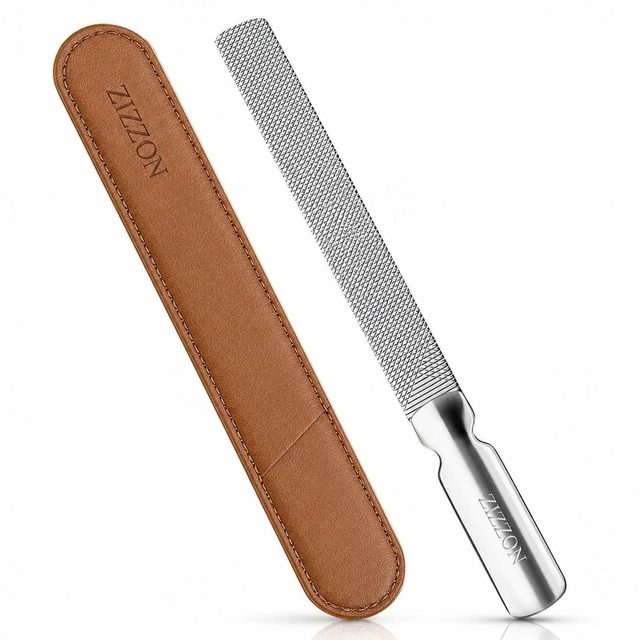 Main image of Professional Stainless Steel Nail Files Double Sided for Women and Men, Heavy Duty Reusable Manicure Filer for Natural Nails, Great for Home Salon or Travel Use