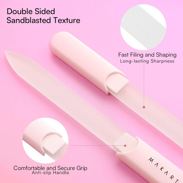 Alt view image 4 of 7 - Glass Nail File for Natural Nails: Reusable Nail Care Tool, 3pcs | Fast Shaping & Gentle Smoothing, Double-Sided Sandblasted Surface, Washable, Portable Lightweight Manicure Gift with Case