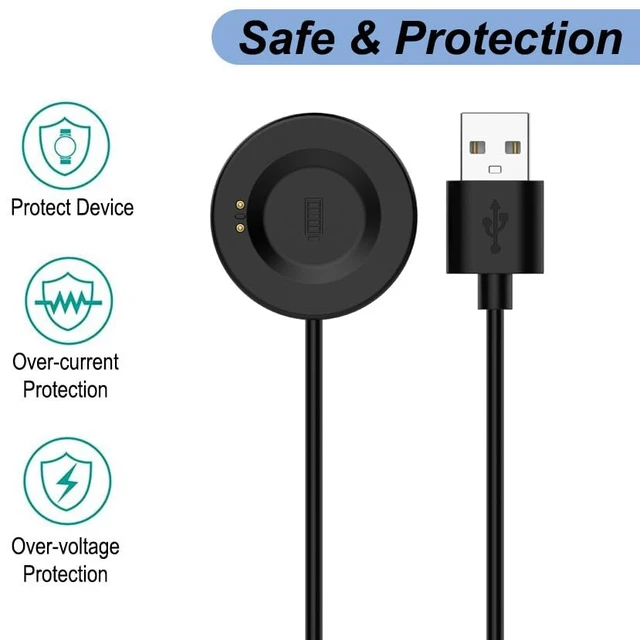 Alt view image 4 of 6 - Charger for iTECH Fusion 2/3, Replacement USB Charging Cable Dock for iTech Fusion 2/3 Smart Watch (3.3ft/1m)