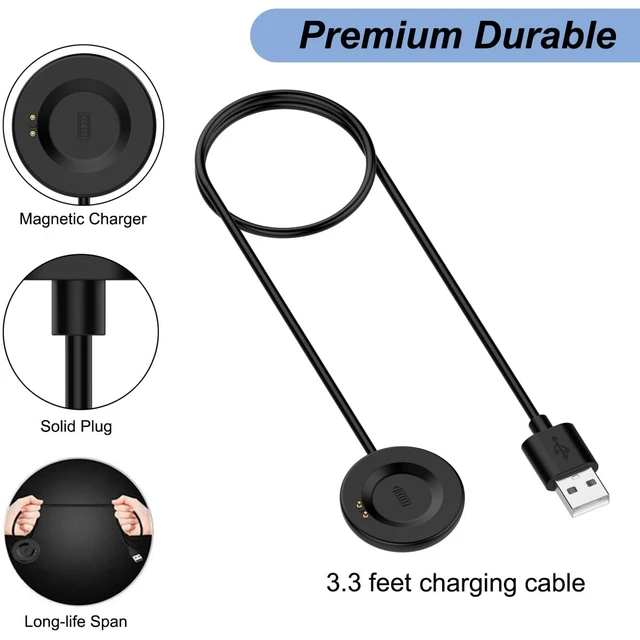 Alt view image 3 of 6 - Charger for iTECH Fusion 2/3, Replacement USB Charging Cable Dock for iTech Fusion 2/3 Smart Watch (3.3ft/1m)