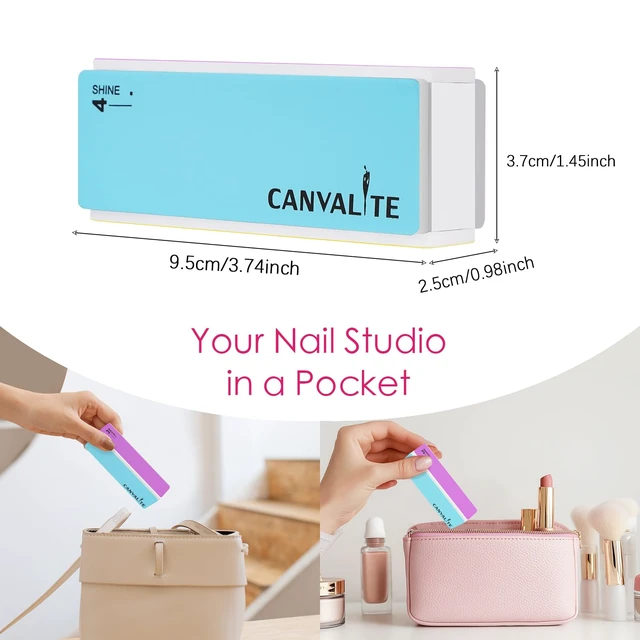 Alt view image 6 of 7 - Nail Files and Buffers, Shapes/Smooths/Shines Multi-Functional File & Polishing Buffing Block with 100/180 Grit Emery Boards, 14pcs Manicure Kit Natural Nail Care