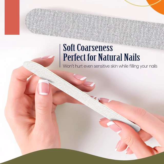 Alt view image 2 of 7 - 50Pcs Disposable Nail File, 5 Inch Thin Emery Boards 180/180 Grit Nail Files for Natural Nails, Professional Pedicure Manicure Tools Set