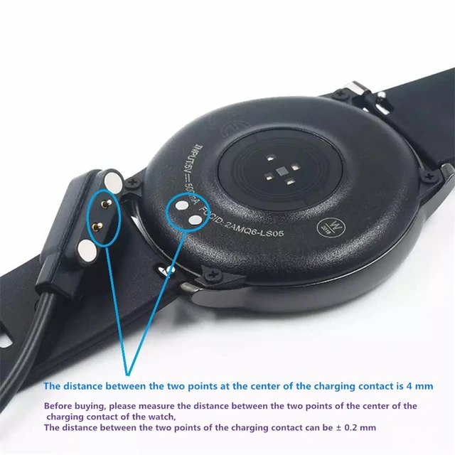 Alt view image 3 of 7 - Smart Watch Universal Charger Magnetic,da fit Smartwatch Accessories 2 Pin 4mm Pin-Pitch Magnetic Replacement Charger Cable Compatible for All 2-Pin 3.8mm - 4.2mm-Pin-Pitch Smart watch & Wearables