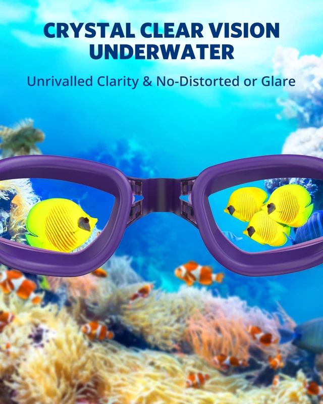 Alt view image 5 of 7 - Swim Goggles, Swimming Goggles No Leaking Full Protect Adult Youth