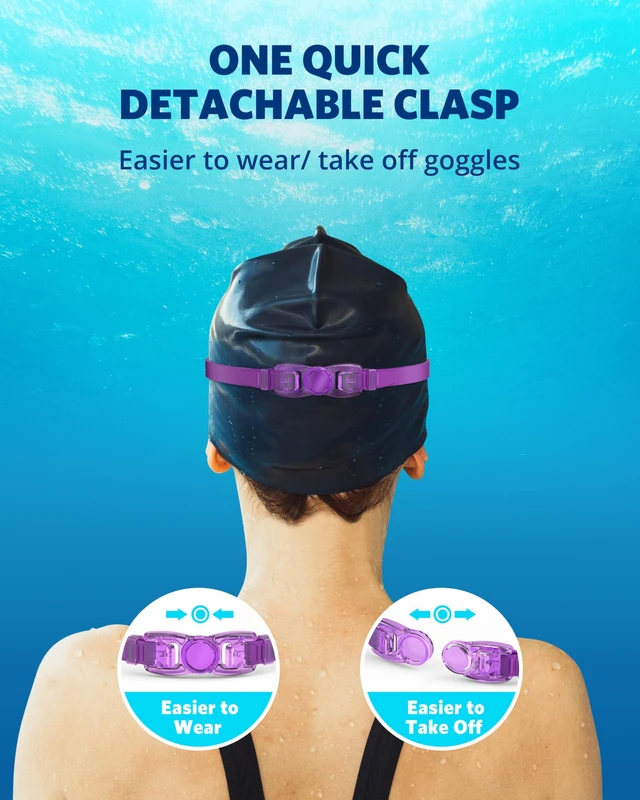 Alt view image 6 of 7 - Swim Goggles, Swimming Goggles No Leaking Full Protect Adult Youth