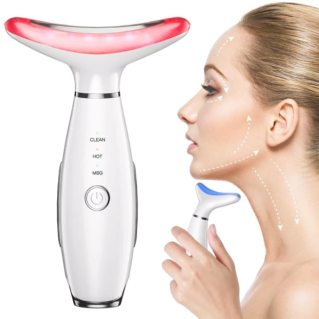 Main image of Face Massager -7 Color Red-Light-Therapy for Face and Neck for Wrinkles, Double Chin, Vibrating Facial Massager