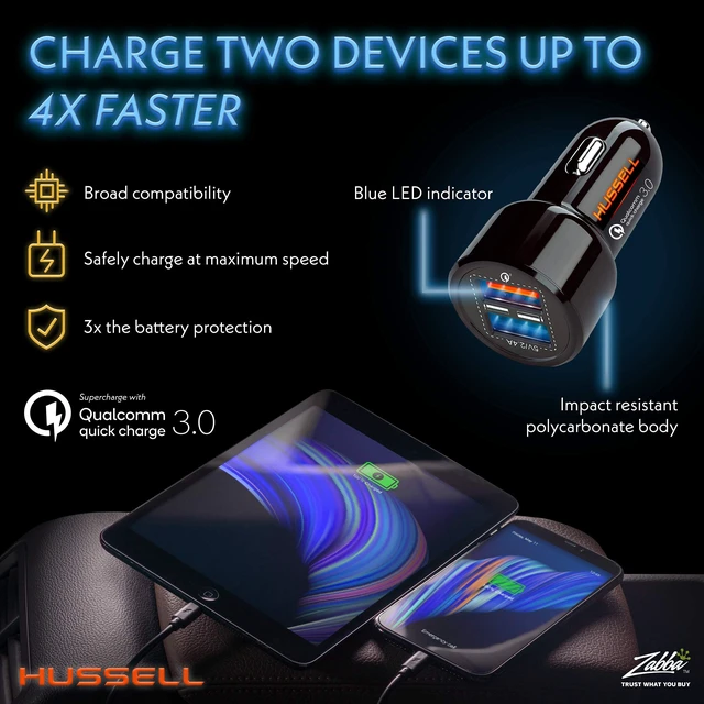 Alt view image 3 of 7 - Cigarette Lighter USB Adapter - 12 V Car Charger for Mobile Phone, Navigation Connection to Socket - 2-Port Multiple Plug - Must Have Car Gadget