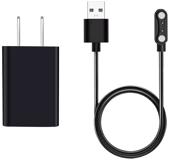 Main image of Fast Wall Smart Watch Charger, 2-Pin 4 mm Magnetic USB Charging Cable, Replacement Charging Cord for Smartwatch & Fitness Tracker, Strong Magnetic Adsorption, Fast Safe Charging