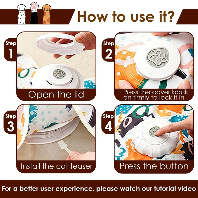 Alt view image 5 of 5 - Interactive Cat Toys for Indoor Cats, Rechargeable Automatic Hide and Seek Moving Feather Kitten Toy with 2 Replaceable Wands, 3 Modes, 5-Min Auto-Sleep & Realistic Bird Sounds (Fish)