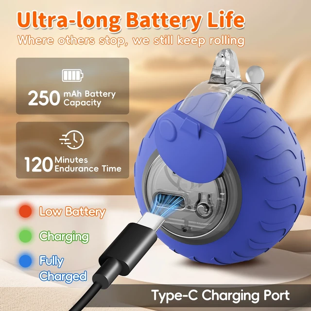 Alt view image 4 of 7 - Interactive Cat Toy, Smart Moving Cat Ball Toys for Indoor Cats | Touch Wake-Up, Automatic Sleep Mode, Energy Saving, Irregular Rolling, Rechargeable, Suitable for Bored Adult Cats & Kitten