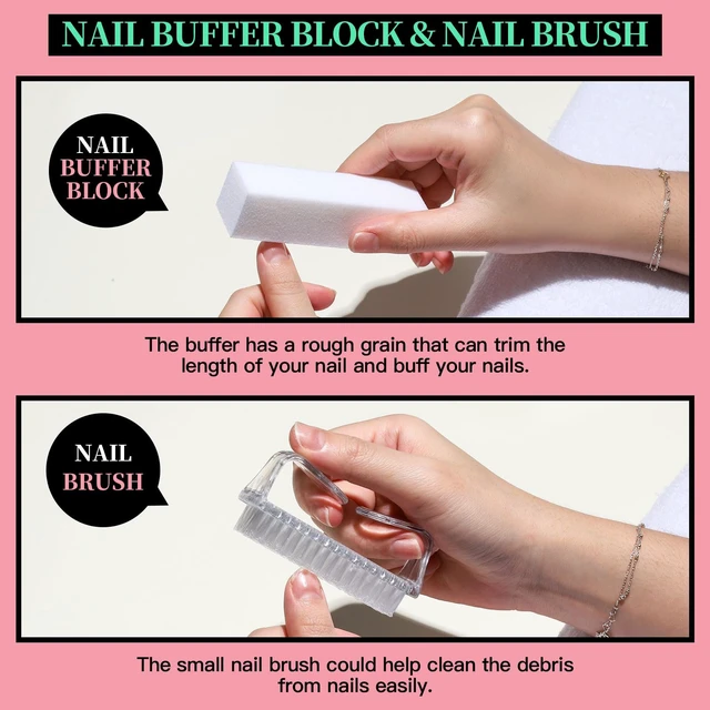 Alt view image 3 of 7 - Manicure Kit, Nail Files 100/180, Cuticle Nippers, Nail Buffer Block, Cuticle Pusher, Cuticle Peeler, Ingrown Toenail Tool, Toenail File, Nail Care Kit, Nail Tools for Manicure, White