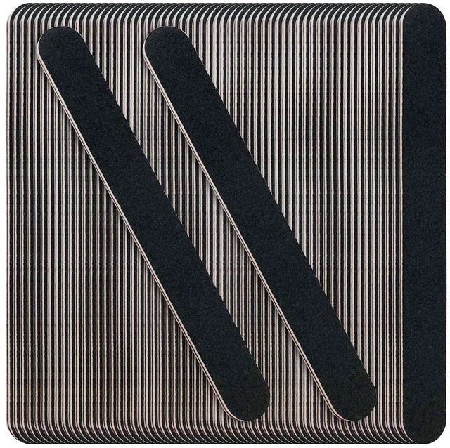 Main image of 60 Pack Nail Files, Black 100/180 Grit Double Sides Emery Boards Nail File, Reusable Professional Manicure Tool for Home and Salon