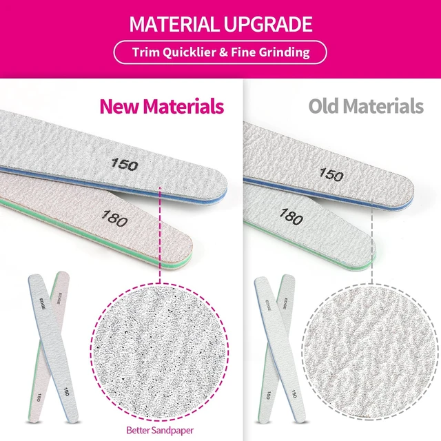 Alt view image 6 of 7 - 12pcs Nail Files and Buffers, Nail File Nail Buffer Block for Women, Emery Boards for Nails Nail Buffer and Shine Kit, Fingernail Files 100/180 Grit Nail Files for Natural Nails