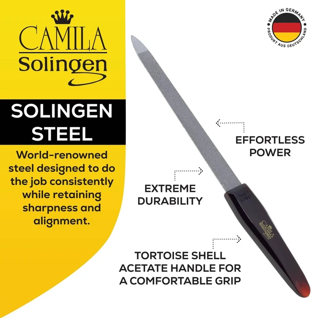 Alt view image 5 of 6 - CS19 Sapphire Metal Nail File for Natural Nails Fingernail and Toenail Care, 8" Double Sided Coarse and Fine for Manicure and Pedicure