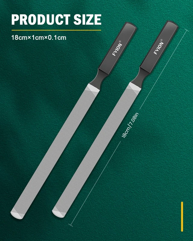 Alt view image 7 of 7 - 2 PCS Metal Long Nail File for Thick Nails Stainless Steel Toenail File, Durable and Efficient Nail Files for Natural Nails and Pedicure