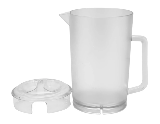 Alt view image 4 of 5 - . 64 oz / 2 Quart Clear Plastic Pitcher with Lid | Dishwasher safe, BPA-free, Shatterproof, Airtight lid prevents spills, Angled pour spout, Great for Water, Iced Tea and Juice