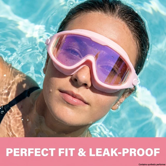 Alt view image 5 of 7 - Swim Goggles Adult,Anti-Fog Anti-UV Wide Field of View | Clear Vision & Comfortable Fit,Ideal for Beach Vacations, Pool Swimming,and Training for Men Women