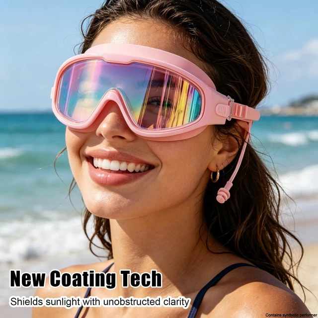 Alt view image 7 of 7 - Swim Goggles Adult,Anti-Fog Anti-UV Wide Field of View | Clear Vision & Comfortable Fit,Ideal for Beach Vacations, Pool Swimming,and Training for Men Women