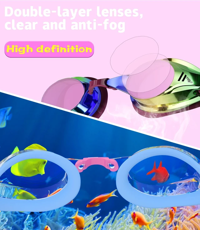 Alt view image 7 of 7 - Professional racing swim gogglesWide View Anti Fog&UV Swimming Goggles for Audlt, No Leaking Swim Glasses for Men Women Kids