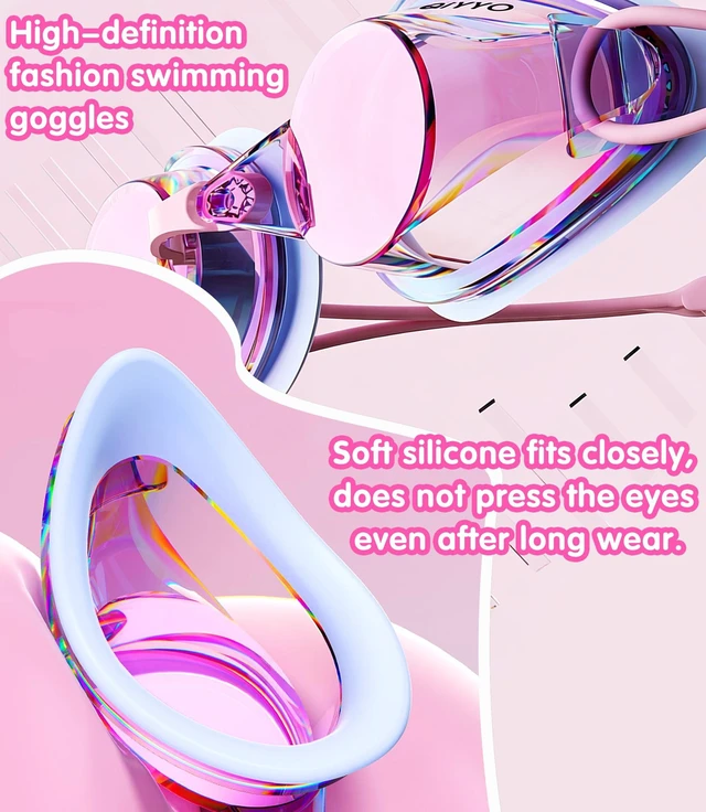 Alt view image 6 of 7 - Professional racing swim gogglesWide View Anti Fog&UV Swimming Goggles for Audlt, No Leaking Swim Glasses for Men Women Kids