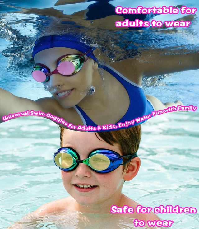 Alt view image 4 of 7 - Professional racing swim gogglesWide View Anti Fog&UV Swimming Goggles for Audlt, No Leaking Swim Glasses for Men Women Kids