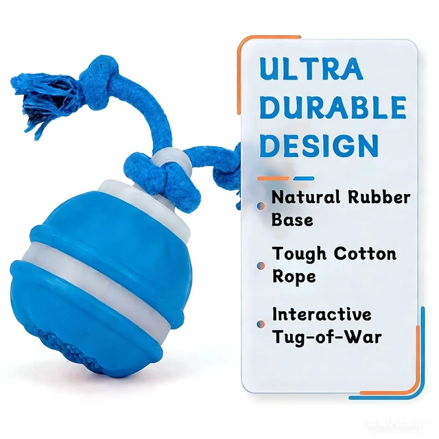 Alt view image 5 of 7 - Zealburst Interactive Dog Toy Ball, 2026 Upgraded Motion Activated Rolling Ball with Squeaky Sounds, 360° Smart Automatic Moving Toy for Bored Cats & Dogs, Indoor & Outdoor Pet Exercise Toy (Blue)