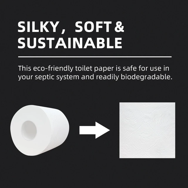 Alt view image 6 of 6 - Premium Toilet Paper 6 Rolls, 430 Sheets per Roll, 2-Ply, 4x4 Inch Sheet Size Paper Towels- Highly Absorbent, Strong & Soft for Bathroom Kitchen Livingroom (6 Rolls)