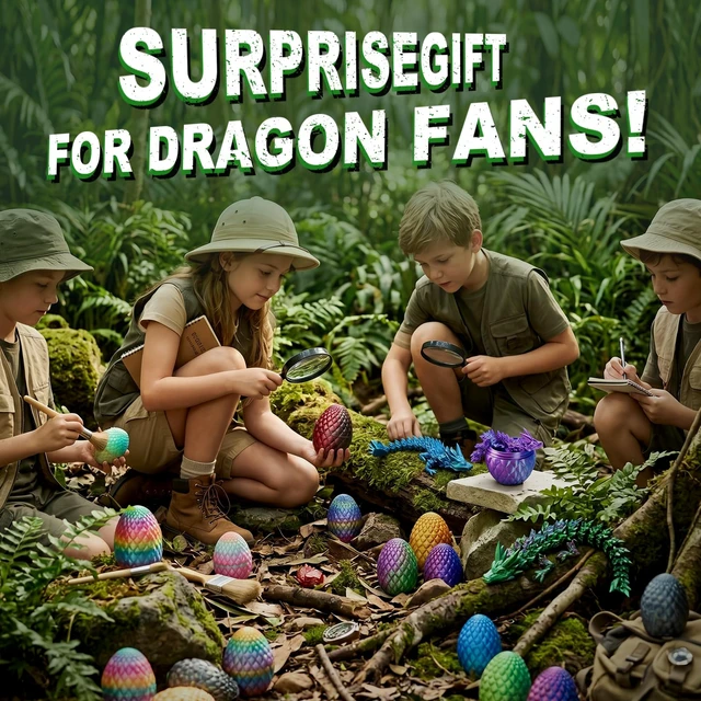 Alt view image 6 of 7 - 12PCS 3D Printed Dragon Eggs,Prefilled Easter Eggs with Dragon Fidget Toys | Halloween Party Favors Stocking Stuffers Gifts 3D Printed Animals Fidget Dinosaur Toys, Classroom Prizes Supplies for Kids