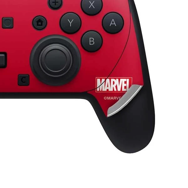 Alt view image 3 of 3 - Decal Gaming Skin Compatible with Nintendo Switch 2 (2025) Pro Controller - Officially Licensed Marvel Spiderman Spiderman Emblem Design