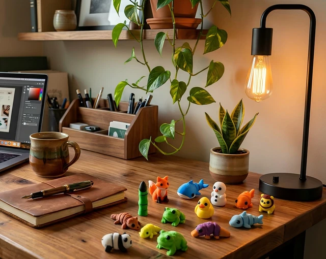 Alt view image 6 of 6 - 102PCS Mini & Tiny 3D Printed Animals, Flexible Articulated Fidget Toys | 52 Mini + 50 Tiny Animals for Party Favors, Classroom Rewards, Goodie Bag Stuffers, Treasure Boxes, Collecting & Desk Pets