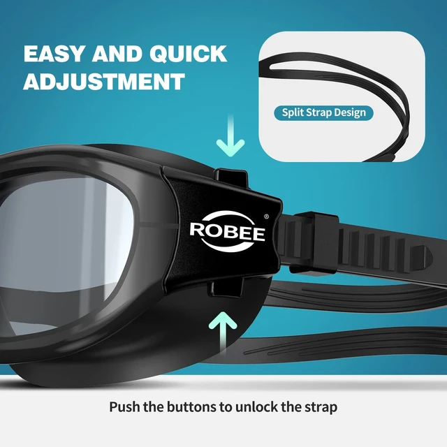 Alt view image 2 of 7 - Swim Goggles for Men Women Youth, Anti-Fog No Leaking | Zipper travel storage case, clear/smoke/mirror lenses. Swimming cap available with select styles.