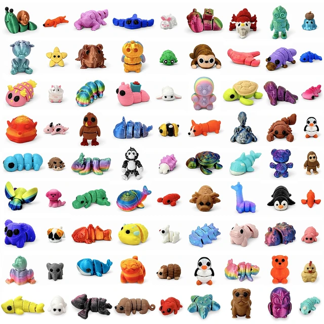 Alt view image 2 of 6 - 150PCS 3D Printed Random Animal Figurines for Classroom Rewards | Reward & Celebration Collection, Assorted Mini Animals, Party Favors, Treasure Boxes, Family Incentive Activities