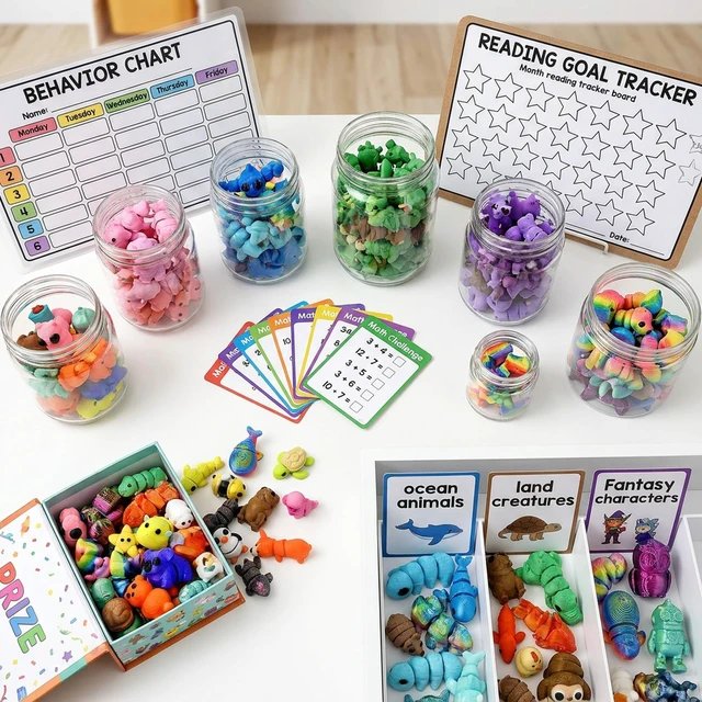 Alt view image 3 of 6 - 150PCS 3D Printed Random Animal Figurines for Classroom Rewards | Reward & Celebration Collection, Assorted Mini Animals, Party Favors, Treasure Boxes, Family Incentive Activities