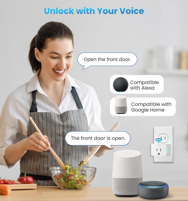 Alt view image 3 of 6 - G1 Gateway Compatible with KK Home APP for Remote & Voice Control | Compatible with Alexa & Google Assistant, Easy to Set up, Compatible with Veise VE017 Series, VE018, VE019 Smart Locks