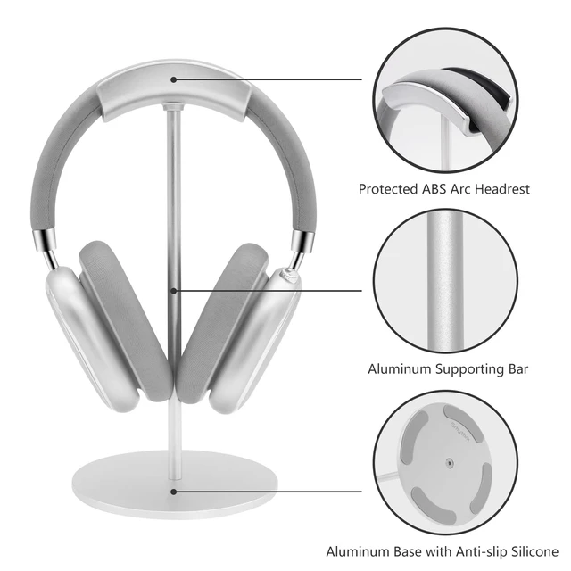 Alt view image 5 of 7 - Headphone Stand,Metal Headset Holder for Space-Saving and Display