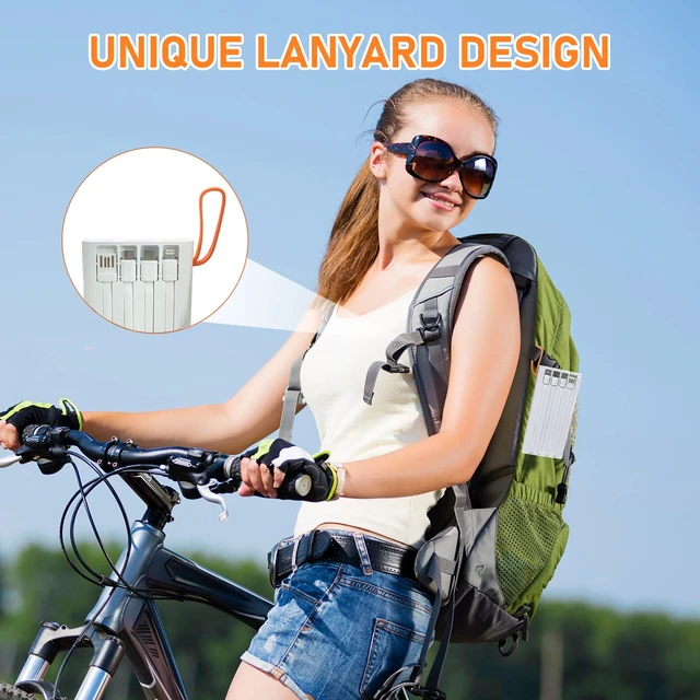 Alt view image 5 of 5 - Portable Charger with Built in Cables,10000mAh Power Bank with LED Lamp Fast Charging USB C External Battery Pack Phone Charger with LED Display for iPhone, Samsung and Cell Phones(White)