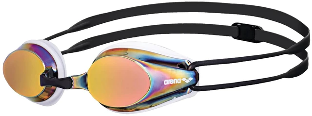 Main image of Tracks Unisex Adult Essential Racing Swim Goggles for Competitive Swimmers FINA-Approved Anti-Fog Coated Mirror Lens, White/Red Copper/Black