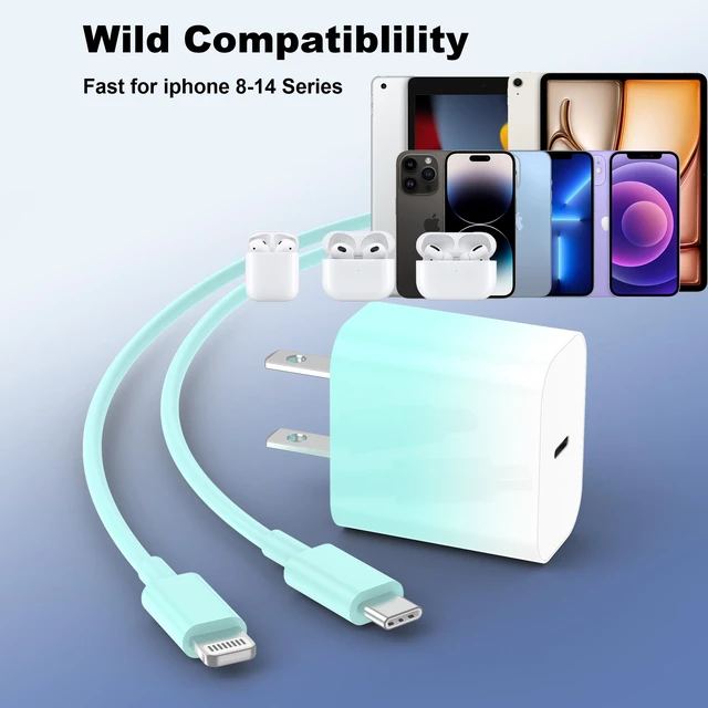 Alt view image 2 of 7 - iPhone Charger Fast Charger,USB C Charger 4 Pack, 6FT Lightning Cable | USB C to Lightning Cables for Home, Office&Travel, Compatible with iPhone 7/8/X/11/12/13/14 Series, Pro/Max/Plus/mini(Blue)