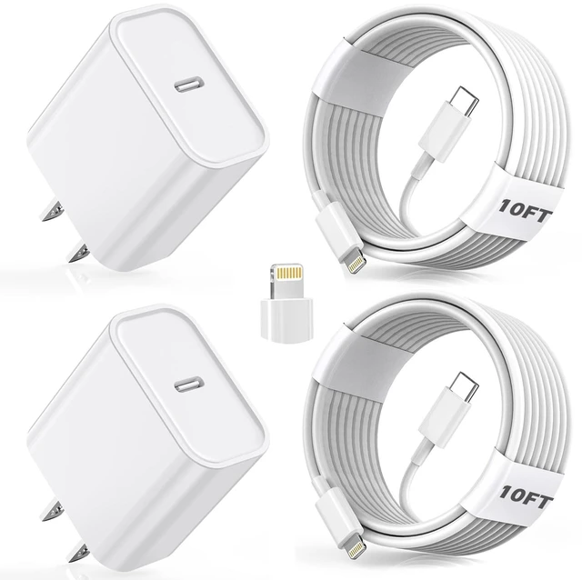 Main image of Fast Charger iPhone,10FT iPhone Charger,Long 10Feet Fast Apple Charger USB C to Lightning Cable Cord 2Pack Type C Wall Charger Box Block Plug for iPhone 14/14 Pro Max/14 Plus/13/13 Mini/12/11/X/XR/SE