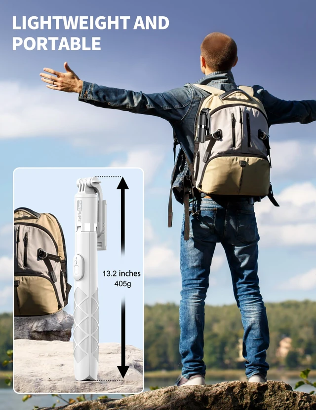 Alt view image 7 of 7 - 71" Selfie Stick, Smartphone Tripod Stand All-in-1 with Remote, Travel Tripod for iPhone, Extendable Cell Phone Tripods for Selfie/Video Recording/Photo/Live Stream/Vlog