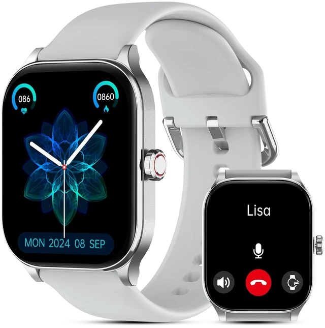 Main image of Smart Watch for Women Men(Answer/Make Call), Smartwatches with Heart Rate/SpO2/Sleep/Stress Monitor, IP68 Waterproof Activity Tracker for Android iPhone, 100+ Sports Fitness Watches (Gray, 1.85)