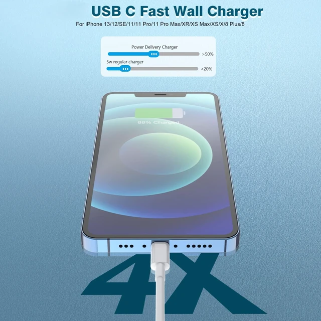 Alt view image 2 of 7 - iPhone Fast Charger,Extra Long iPhone Charger Fast Charging 10Foot 2Pack i Phone Chargers 10FT USB C to Lightning Cable Cord Adapter for iPhone 14 Pro Max/14 Plus/13 Mini/13/12/11/X/XR/SE/iPad/AirPods