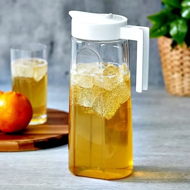 Alt view image 2 of 7 - Slim - Tritan Pitcher (64 oz), Unbreakable Plastic Water Pitcher with Lid, BPA-Free, Heat-Resistant, Dishwasher-Safe, Great for Both Iced and Hot Drinks, Indoors and Outdoors, White
