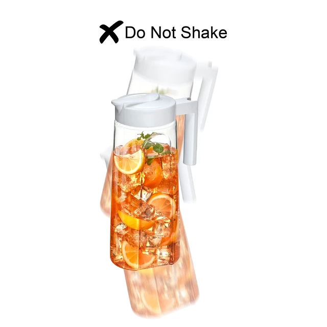 Alt view image 7 of 7 - Slim - Tritan Pitcher (64 oz), Unbreakable Plastic Water Pitcher with Lid, BPA-Free, Heat-Resistant, Dishwasher-Safe, Great for Both Iced and Hot Drinks, Indoors and Outdoors, White