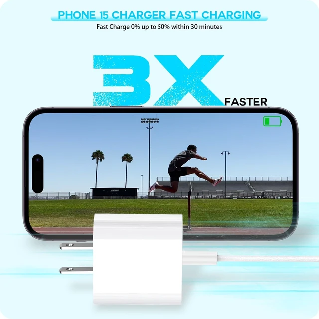 Alt view image 4 of 7 - Fast Charger for iPhone 15, 3Pack USB C iPad Charger PD Fast Charger Block 6FT Long USB C to Type C iPhone 15 Charging Cable Cord for iPhone 15/15 Pro/15 Pro Max,iPad Pro 12.9/11inch, iPad Air 5th/4th