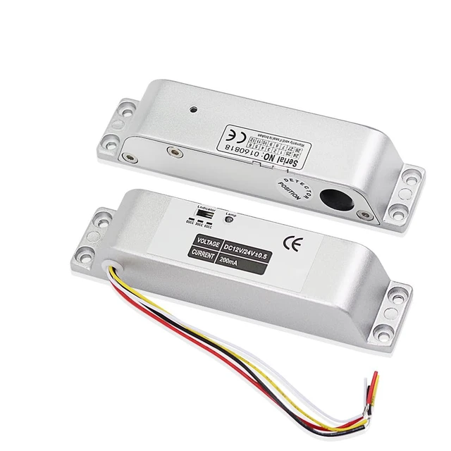 Alt view image 5 of 7 - Electric Drop Bolt Lock DC 12V Fail Safe NC Mode Electronic Door Lock for Access Control Security System with Time Delay