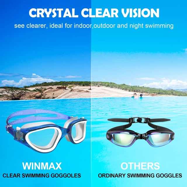 Alt view image 4 of 7 - Swimming Goggles Swim Pool Goggles Anti Fog Anti UV No Leakage Clear Vision for Men Women Adults Teenagers