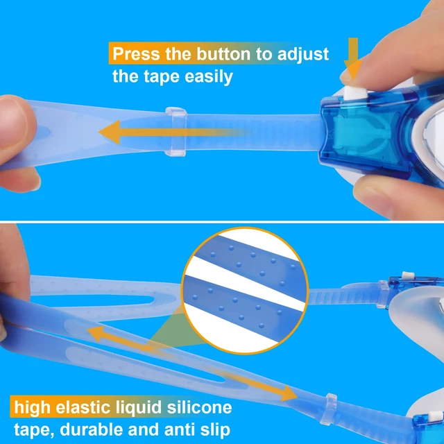 Alt view image 7 of 7 - Swimming Goggles Swim Pool Goggles Anti Fog Anti UV No Leakage Clear Vision for Men Women Adults Teenagers